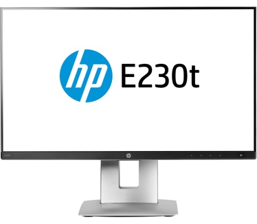 HP EliteDisplay E230t Zilver, Zwart