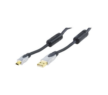 HQ Products USB-A/mini USB-B, 1.8m