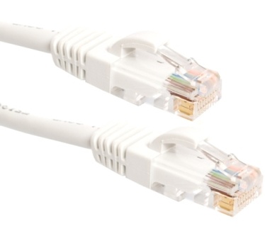 Eeconn Cat.5e U/UTP Patchkabel, AWG24, PVC, Wit, 1m