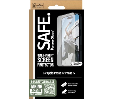 PanzerGlass SAFE. by Screen Black Frame iPhone'24 6.1\" UWF