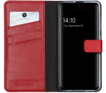 Selencia Echt Lederen Bookcase Samsung Galaxy A51 - Rood