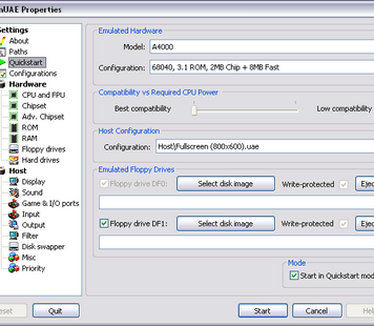 WinUAE 1.5.0 screenshot (410 pix)