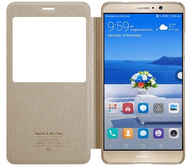 Nillkin New Sparkle S-View Book Case voor Huawei Mate 9 - Goud Goud