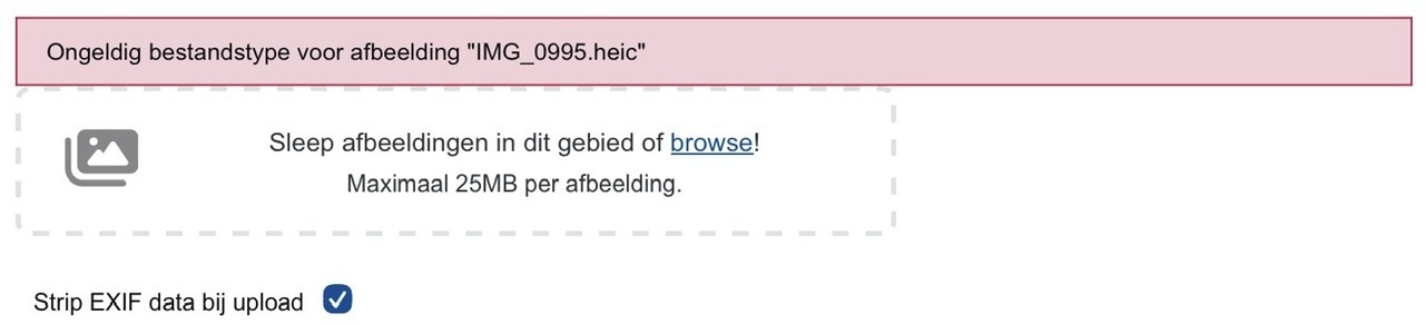 Tweakers gallerij: Upload van aangepast iPad screenshot geef heic foutmelding