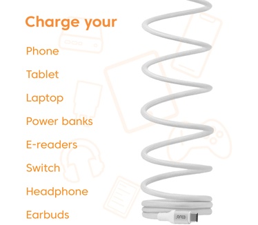 Club 3D CLUB 3D USB-C Magnetic-Coil kabel Wit