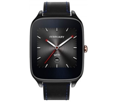 qMust Lederen armband voor Asus Zenwatch 2 (maat L 1.63 inch) - Black