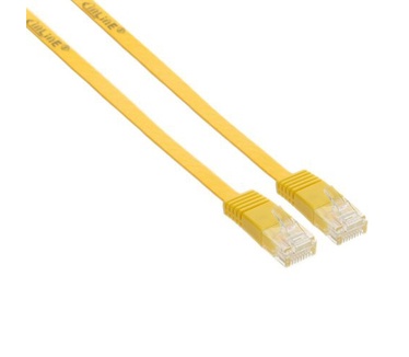 InLine Flat patch cord UTP Cat.6 7m Yellow