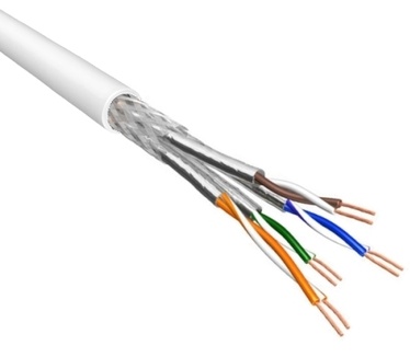 Eeconn Cat.6 S/FTP Kabel, Soepel, AWG26, LSZH, Wit, 500m