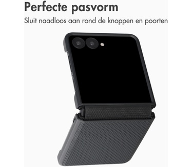 Accezz Grid Backcover voor de Samsung Galaxy Z Flip 8 - Zwart