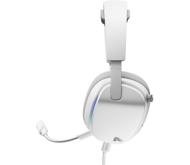 Glorious Glorious GHS Eternal RGB - Stereo RGB headset voor pc, PS5, PS4, Switch - Custom-tuned, gekantelde drivers, verstelbare, kristalheldere, afneembare mic, USB-C - Duurzaam, dag/nacht comfort - Wit