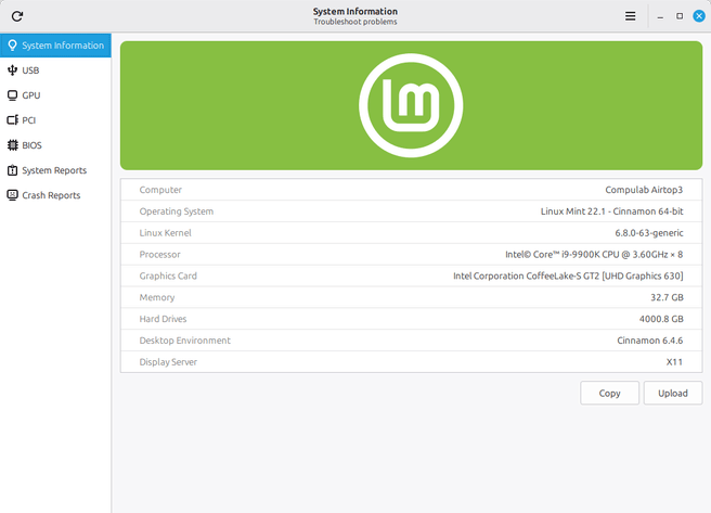 System Information - Linux Mint