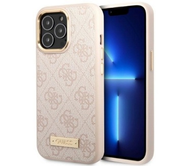 Guess 4G MagSafe Back Case Apple iPhone 13 Pro Max (6.7") - Roze Roze