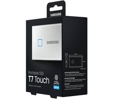 Samsung Portable SSD T7 Touch 500GB Zilver