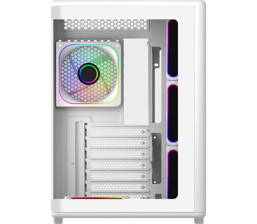 Cooler Master Elite 600, 7x ARGB fans met hub, Wit