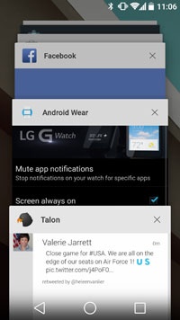 Android L - interface