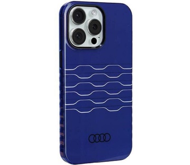 Audi IML Grille Back Case - Apple iPhone 15 Pro Max (6.7") Blauw Blauw
