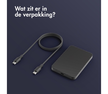 Accezz Kevlar Powerbank 5.000 mAh - MagSafe en Qi - Zwart