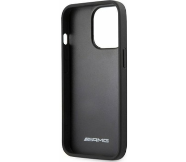 Mercedes-Benz AMG Leather Back Case - iPhone 13 Pro (6.1") Zwart Zwart