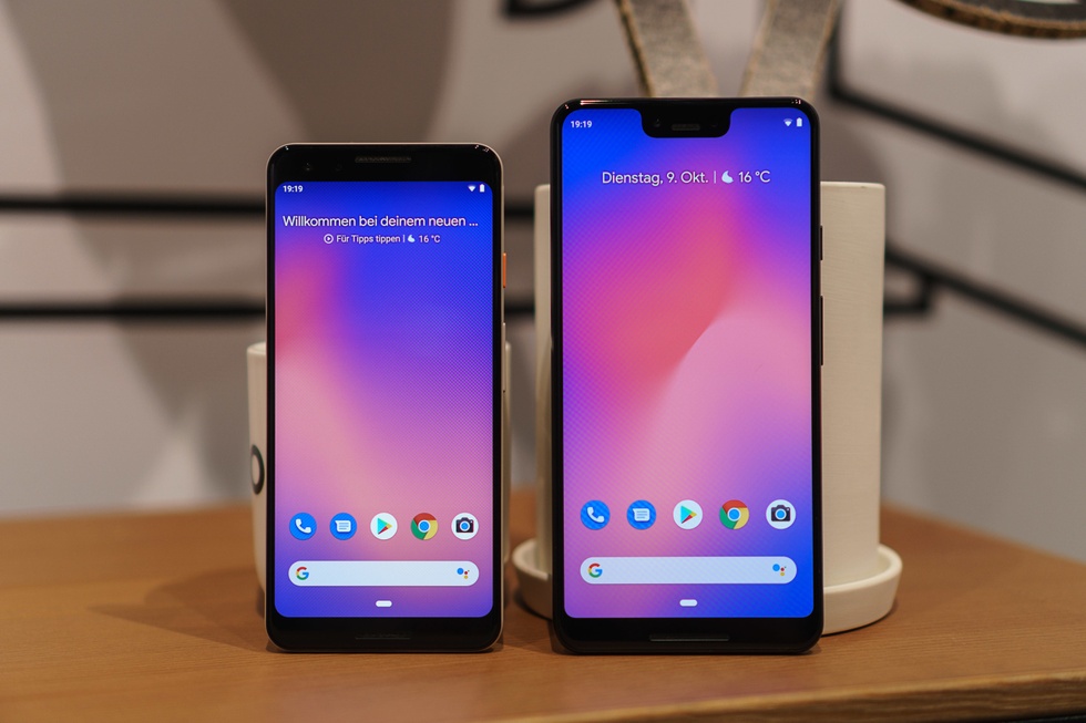 Foto's van de Google Pixel 3 en Pixel 3 XL