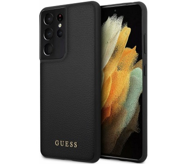 Guess IriDescent Hard Case voor Samsung Galaxy S21 Ultra - Zwart Zwart