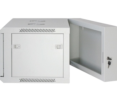 Intellinet 19" Double Section Wallmount Cabinet, 15U, 550mm depth, Assembled, Grey