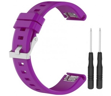 Just in Case Siliconen sportband Garmin Fenix 5 Paars