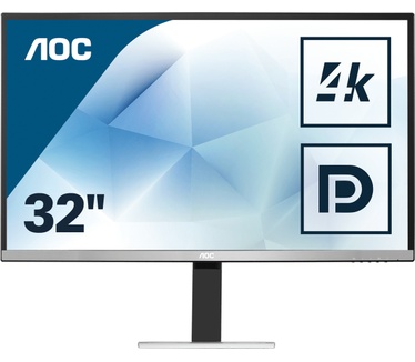AOC U3277FWQ Zilver, Zwart