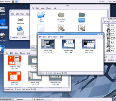Gnome 2.6 - spatial nautilus (klein)