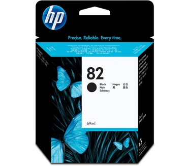 HP 82 zwarte DesignJet inktcartridge, 69 ml