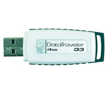 Kingston DataTraveler KINGSTON DataTraveler I G3 - USB-flashstation - 4 GB - Hi-Speed USB - grijs, wit