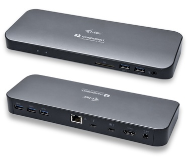 iTEC Thunderbolt 3 Dual 4K Docking Station with Power Delivery 65W + Two TB3 Cables: 150cm & 70cm