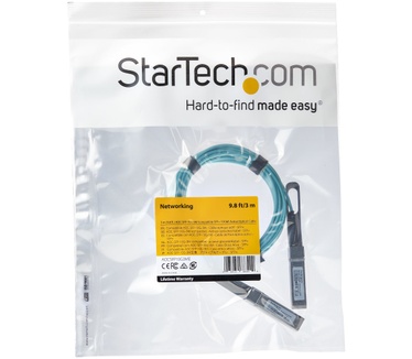 Startech.com Dell EMC AOC-SFP-10G-3M Compatible SFP+ Active Optical Cable - 3 m (9.8ft) Blauw