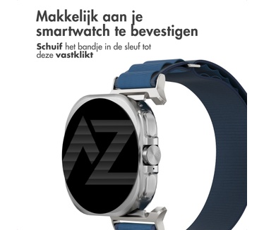 Accezz Nylon Alpine bandje voor de Samsung Galaxy Watch Ultra 2 (2026) / Ultra (2024/2025) - Dark Blue
