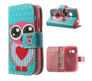Kees Portemonnee Hoesje Samsung Galaxy Young 2 - Cute Owl