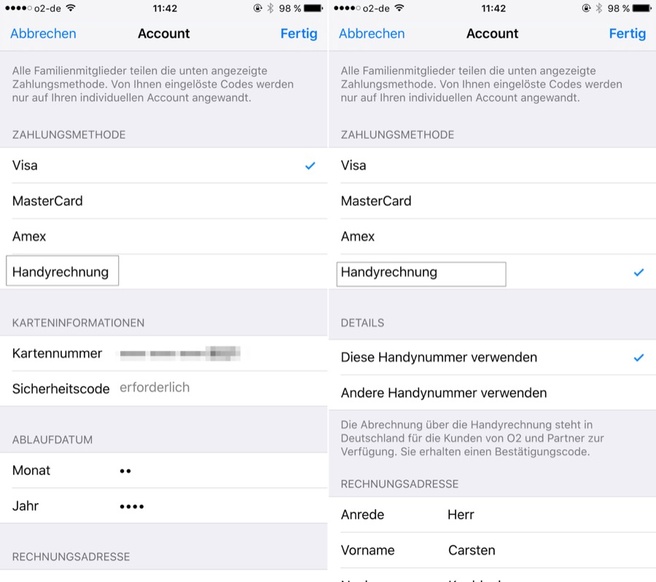 Apple iTunes Carrier Billing