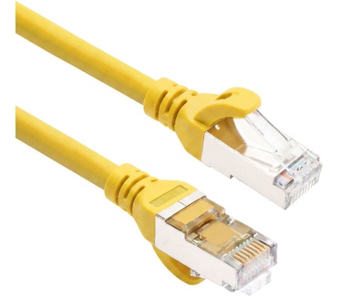 ACT Geel 2 meter TPE S/FTP CAT6A ultra-flex patchkabel snagless met RJ45 connectoren