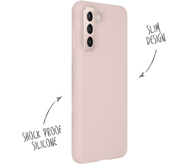 Accezz Liquid Silicone Backcover Samsung Galaxy S21 - Roze (Galaxy S21) Roze