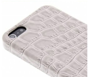 Guess Croco PU Leather Hard Case - Apple iPhone 5/5S/SE - Beige Beige
