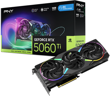 PNY GeForce RTX 5060 Ti 16GB EPIC-X RGB Overclocked Triple Fan GPU