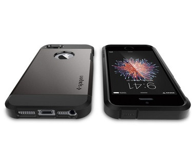 Spigen Tough Armor Apple iPhone SE Case - 041CS20188 - Gunmetal