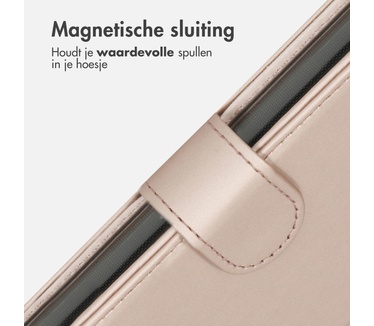 Accezz Wallet Softcase Bookcase iPhone 13 Mini - Goud