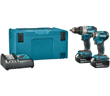 Makita DLX2528TJ 18V Li-ion Accu Klopboor-/schroefmachine (DHP489) & Slagschroevendraaier(DTD173) Combiset (2x 5.0Ah Accu) In Mbox
