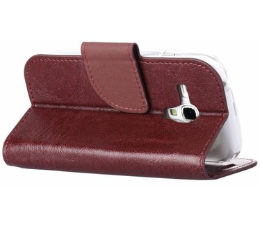 Luxe Lederen Bookcase hoesje voor de Samsung Galaxy S3 Mini - Bruin (Samsung Galaxy S3 Mini) Bruin