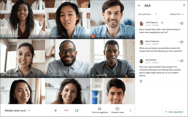 Google Meet Q&A