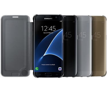 Samsung Galaxy S7 edge Clear View Cover (Galaxy S7 edge) Zwart