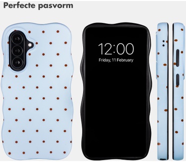 Selencia Vivid Wavy Backcover met MagSafe voor de Samsung Galaxy A37 (5G) - Happy Dots Digital Sky