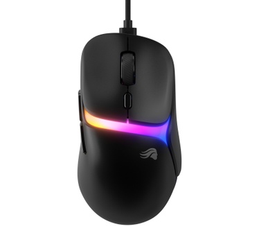 Glorious Glorious Gaming - bekabelde gamingmuis Model D3 - Ultralicht 57 g, optische knoppen met klikrate van 130M, 30K DPI BAMF 3.0-sensor, 750 IPS-tracking, 50G-versnelling, ondersteunt elk griptype - Zwart