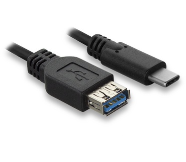 Ewent EW9639 USB-C male to USB-A female OTG cable 0,2m