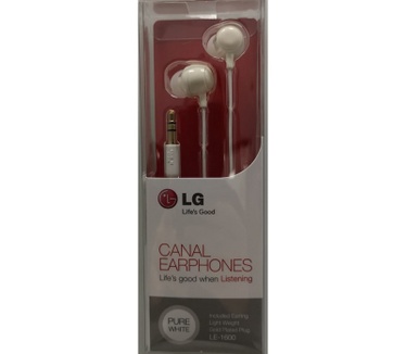LG - LE-1600 Canal Stereo Head Phones 3.5mm - Wit