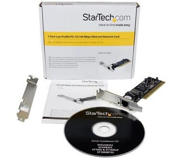 Startech.com 1-poort Low Profile PCI 10/100 Mbit/s Ethernet Netwerk-adapterkaart